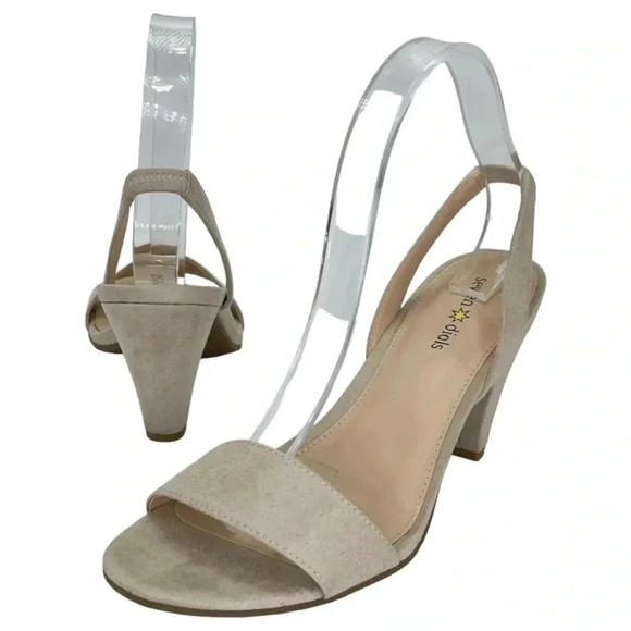 Seven Dials Ramsbury Nude Microfiber Womens Slingback Heels Size 9M - Picture 7 of 10